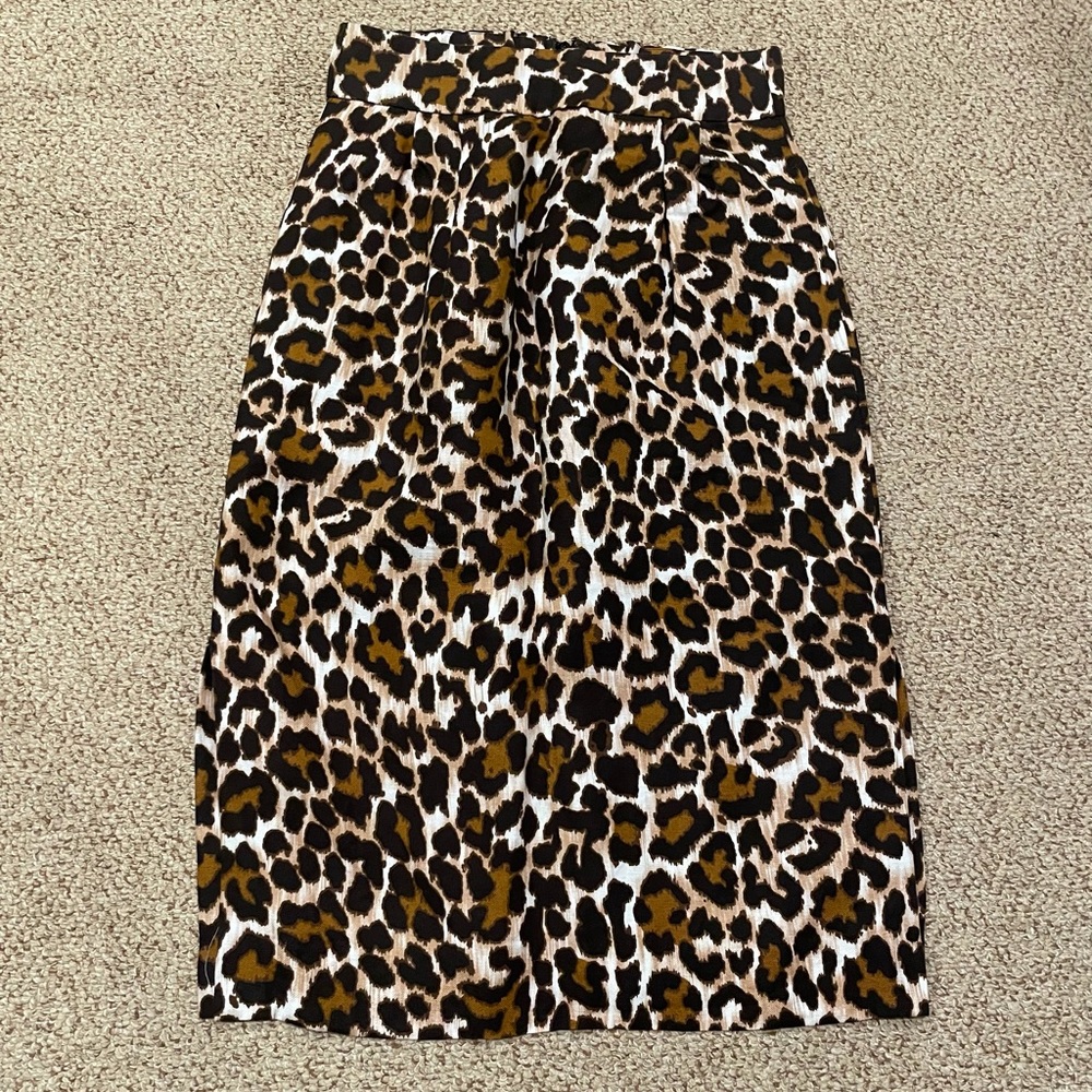J.Crew Animal Print Pencil Skirt, sz 4